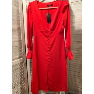 NWT Nasty Gal Long sleeve button down dress